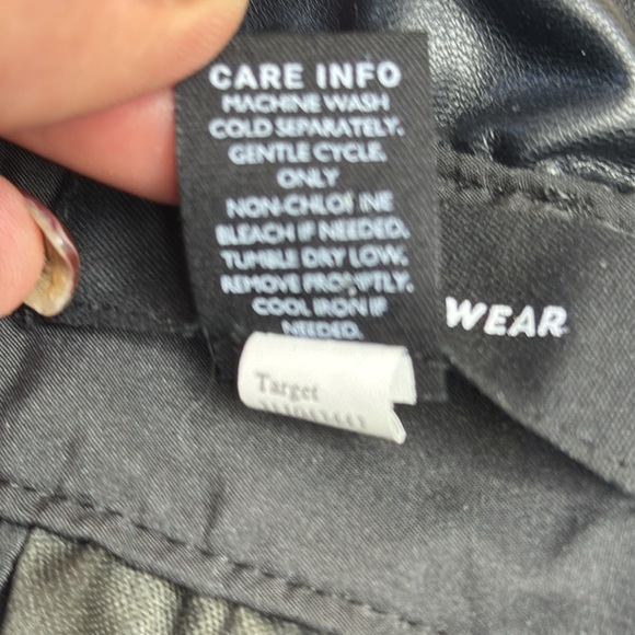 WhoWhatWhere | Faux Leather High Rise Paper Bag Waist Cropped Trousers, Size 8 - Picture 9 of 11